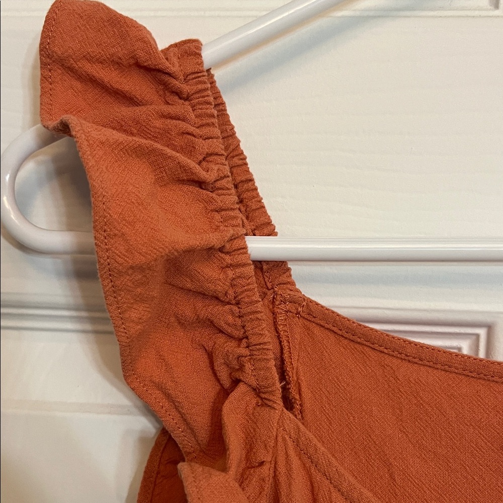 Universal Thread Rust Button-Down Mini Dress - Picture 3 of 5